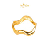 MASDORA 916 Ring Rings Cincin ~ High Polished Golden Swirl (EMAS 916/22K)