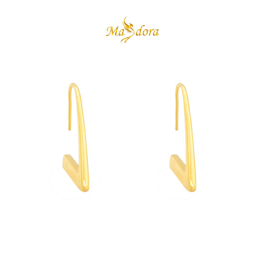 MASDORA 999 Gold Earring Earrings Emas ~ Golden Right Triangle (EMAS 999/24K)