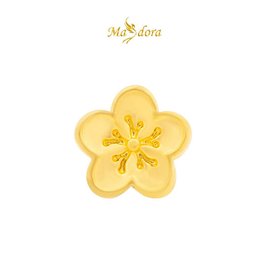MASDORA 999 Gold Pendant Loket Emas ~ Mini Sakura (EMAS 999/24K) -- FREE 925 SILVER NECKLACE!