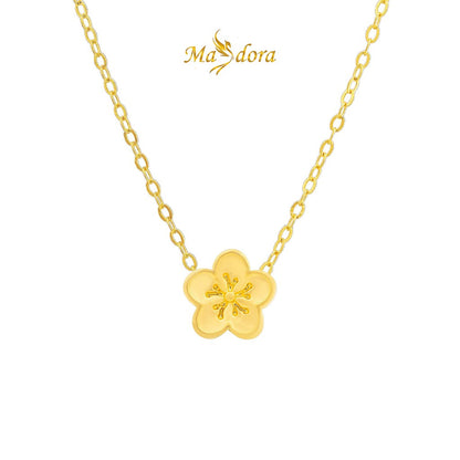MASDORA 999 Gold Pendant Loket Emas ~ Mini Sakura (EMAS 999/24K) -- FREE 925 SILVER NECKLACE!