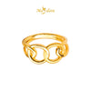 MASDORA 999 Gold Ring Rings Cincin Emas ~ Golden Matte Interlink (EMAS 999/24K)