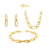 MASDORA 999 Gold Bracelet Rantai Tangan Emas ~ Double Spiral Set  (EMAS 999/24K)