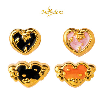 MASDORA 999 Gold Beads Bead Emas ~ HG Cupid Hearts (EMAS 999/24K)