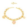 MASDORA 999 Gold Bracelet Rantai Tangan Emas ~ Galaxy Fegaro Charme (EMAS 999/24K)