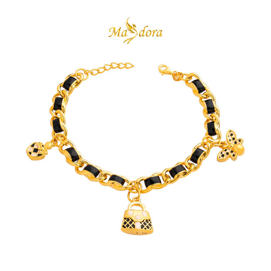 MASDORA 999 Gold Bracelet Rantai Tangan Emas ~ Galaxy Fegaro Charme (EMAS 999/24K)