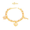 MASDORA 999 Gold Bracelet Rantai Tangan Emas ~ Galaxy Fegaro Charme (EMAS 999/24K)