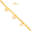 MASDORA 999 Gold Bracelet Rantai Tangan Emas ~ Galaxy Fegaro Charme (EMAS 999/24K)