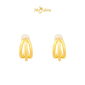 MASDORA 999 Gold Earring Earrings Subang Emas ~ Golden Snowdrop Petal (EMAS 999/24K)