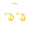MASDORA 999 Gold Earring Earrings Subang Emas ~ Golden Snowdrop Petal (EMAS 999/24K)