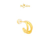 MASDORA 999 Gold Earring Earrings Subang Emas ~ Golden Snowdrop Petal (EMAS 999/24K)