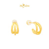 MASDORA 999 Gold Earring Earrings Subang Emas ~ Golden Snowdrop Petal (EMAS 999/24K)