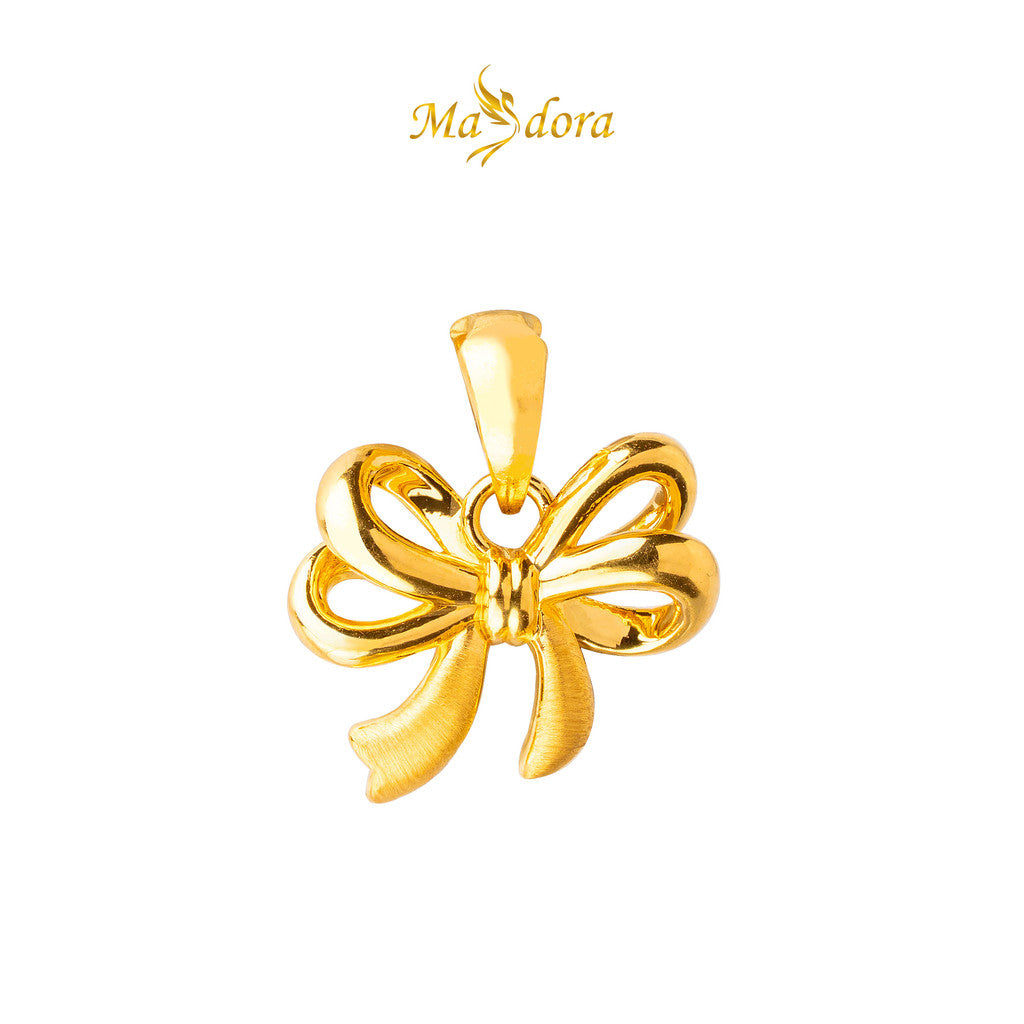 MASDORA 999 Gold Pendant Loket Emas ~ Serenity Bow (EMAS 999/24K)