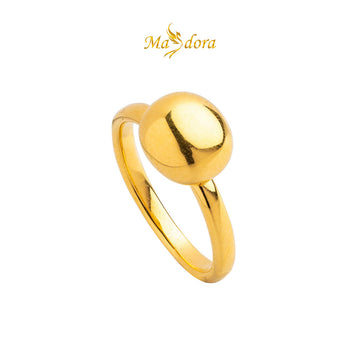 MASDORA 999 Gold Ring Rings Cincin Emas ~ Golden Shiny Bean (EMAS 999/24K)