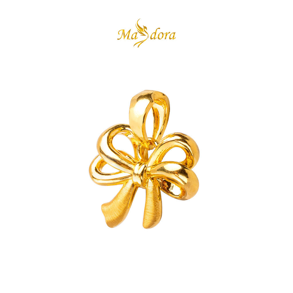 MASDORA 999 Gold Pendant Loket Emas ~ Serenity Bow (EMAS 999/24K)