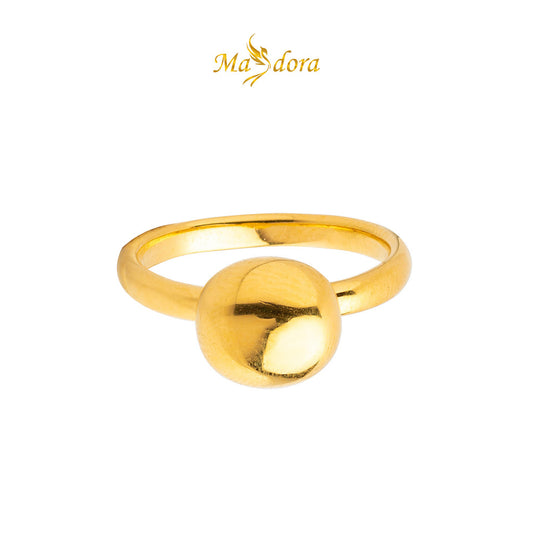 MASDORA 999 Gold Ring Rings Cincin Emas ~ Golden Shiny Bean (EMAS 999/24K)