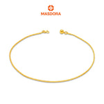 MASDORA 916 Gold Anklet Rantai Kaki Gelang Kaki Emas ~ Fox Chain Bell (EMAS 916/22K)