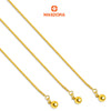 MASDORA 916 Gold Anklet Rantai Kaki Gelang Kaki Emas ~ Fox Chain Bell (EMAS 916/22K)
