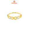 MASDORA 916 Gold Ring Cincin Emas ~Duotone Connected Ribbons (EMAS 916/22K)