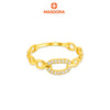 MASDORA 916 Gold Ring Rings Cincin Emas ~ Sparkling Oval Chain (EMAS 916/22K)