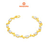 MASDORA 916 Gold Bracelet Rantai Tangan Emas ~ Duotone Roses Stalks (EMAS 916/22K)