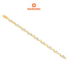 MASDORA 916 Gold Bracelet Rantai Tangan Emas ~ Duotone Roses Stalks (EMAS 916/22K)