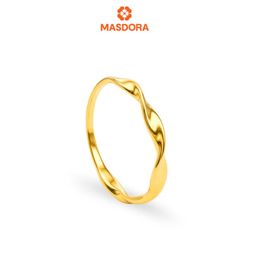 MASDORA 916 Gold Ring Rings Cincin Emas ~ Golden Twisty Mobius (EMAS 916/22K)