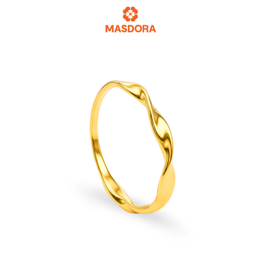MASDORA 916 Gold Ring Rings Cincin Emas ~ Golden Twisty Mobius (EMAS 916/22K)