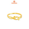 MASDORA 916 Gold Ring Rings Cincin Emas ~ Golden Flirty Hearts (EMAS 916/22K)