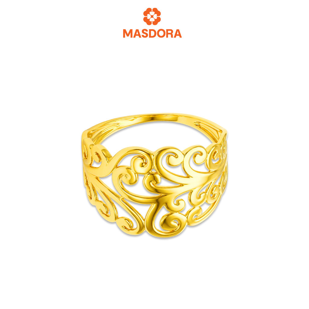 MASDORA 916 Gold Ring Rings Cincin Emas ~ Golden Archaic Filigree (EMAS 916/22K)
