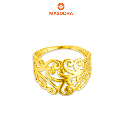 MASDORA 916 Gold Ring Rings Cincin Emas ~ Golden Archaic Filigree (EMAS 916/22K)