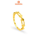 MASDORA 916 Gold Ring Rings Cincin Emas ~ Golden Flappy Ribbon (EMAS 916/22K)