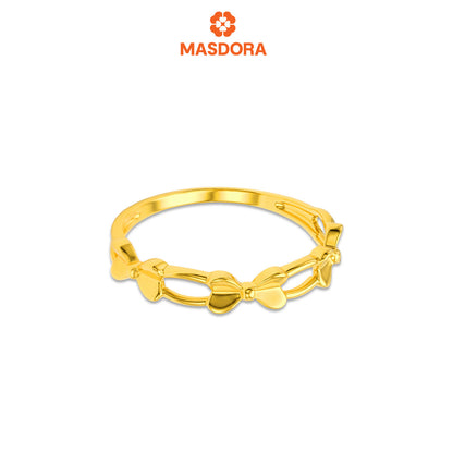 MASDORA 916 Gold Ring Rings Cincin Emas ~ Golden Flappy Ribbon (EMAS 916/22K)