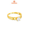 MASDORA 916 Gold Ring Cincin Emas ~ Golden Solitaire Sleek Chain (EMAS 916/22K)