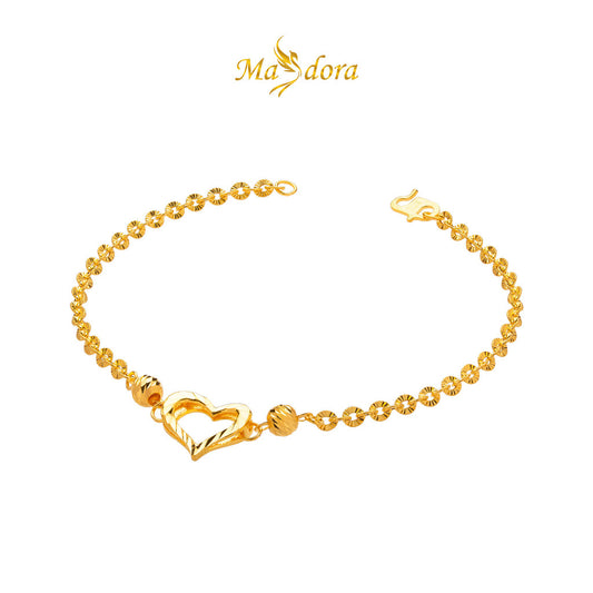 MASDORA 916 Gold Bracelet Rantai Tangan Emas ~ Shining Sauh Sincero Cutting (EMAS 916/22K)