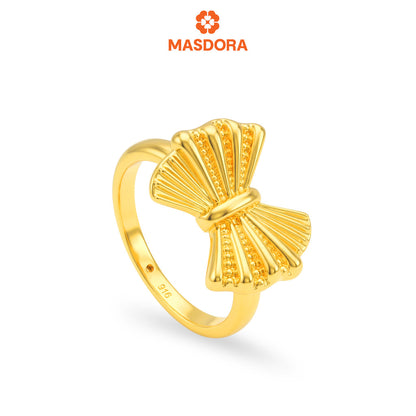 MASDORA 916 Gold Ring Rings Cincin Emas ~ HG Golden Folding Bow (EMAS 916/22K)