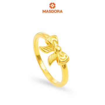 MASDORA 916 Gold Ring Rings Cincin Emas ~ HG Golden Feminine Bow (EMAS 916/22K)