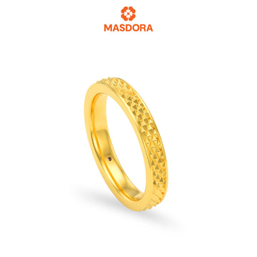 MASDORA 916 Gold Ring Rings Cincin Emas ~ HG Golden Pointy Cutting Band (EMAS 916/22K)