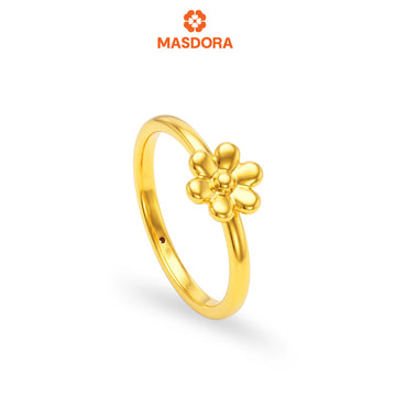 MASDORA 916 Gold Ring Rings Cincin Emas ~ HG Golden Crocus Flower (EMAS 916/22K)