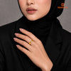 MASDORA 916 Gold Ring Rings Cincin Emas ~ HG Golden Wide Mobius (EMAS 916/22K)