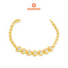 MASDORA 916 Gold Bracelet Rantai Tangan Emas ~ Duotone Hearts Bind (EMAS 916/22K)