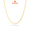 MASDORA 916 Gold Necklace Rantai Leher Emas ~ Delicate Oval Paperclip (EMAS 916/22K)