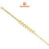 MASDORA 916 Gold Bracelet Rantai Tangan Emas ~ Duotone Hearts Bind (EMAS 916/22K)