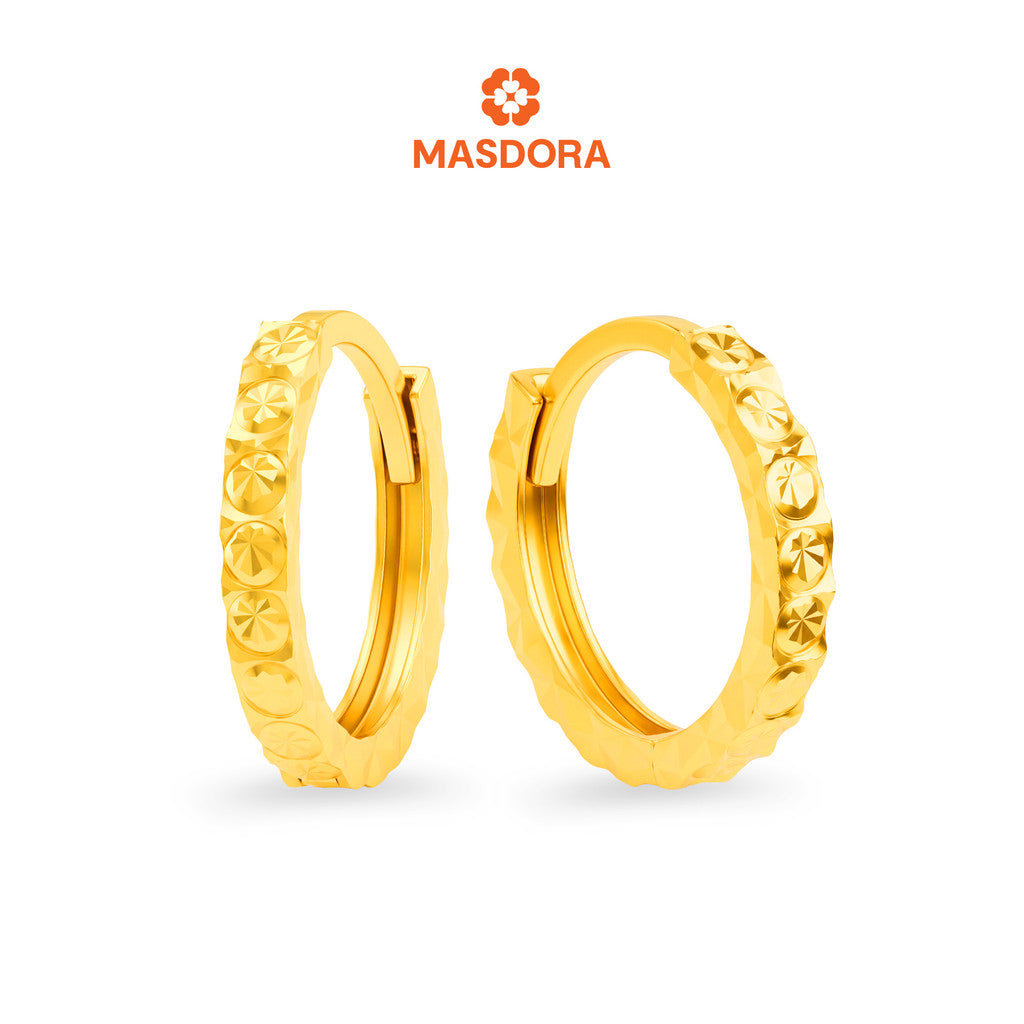MASDORA 916 Gold Earings Earing Subang Emas - Golden Premium Cutting (EMAS 916/22K)
