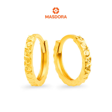 MASDORA 916 Gold Earings Earing Subang Emas - Golden Premium Cutting (EMAS 916/22K)