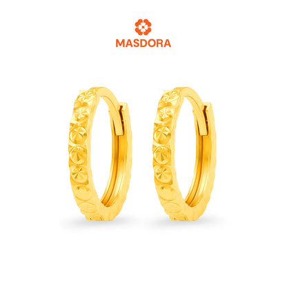 MASDORA 916 Gold Earings Earing Subang Emas - Golden Premium Cutting (EMAS 916/22K)