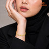 MASDORA 916 Gold Bracelet Rantai Tangan Emas ~ Duotone Hearts Bind (EMAS 916/22K)