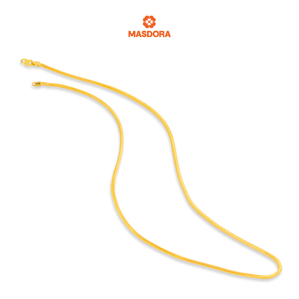 MASDORA 916 Gold Necklace Rantai Leher Emas ~ Masdora DG028 (EMAS 916/22K)