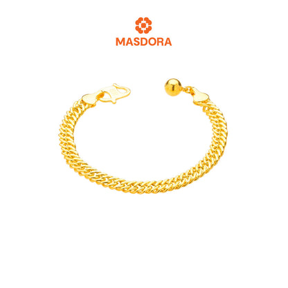 MASDORA 916 Gold Bracelet Rantai Tangan Emas ~ Lipan Licin Baby (EMAS 916/22K)