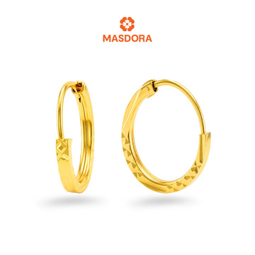 MASDORA 916 Gold Earrings Earring Subang Emas ~ Golden Versatile Cutting (EMAS 916/22K)