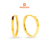 MASDORA 916 Gold Earings Earing Subang Emas - Golden Basic Plain (EMAS 916/22K)